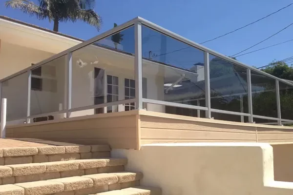 Aluminum Glass Balustrades Grey-tinted-glass